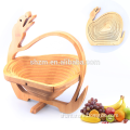 Unique bamboo folding fruit basket wholesale